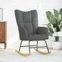 Silla mecedora de tela gris oscuro by , Rocking chairs - Ref: Foro24-4016790, Price: 118,46 €, Discount: %