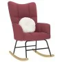 Silla mecedora de tela rojo vino tinto de , Mecedoras - Ref: Foro24-4016792, Precio: 116,99 €, Descuento: %