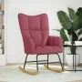 Silla mecedora de tela rojo vino tinto de , Mecedoras - Ref: Foro24-4016792, Precio: 116,99 €, Descuento: %