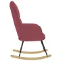 Silla mecedora de tela rojo vino tinto de , Mecedoras - Ref: Foro24-4016792, Precio: 116,99 €, Descuento: %