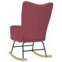 Silla mecedora de tela rojo vino tinto de , Mecedoras - Ref: Foro24-4016792, Precio: 116,99 €, Descuento: %