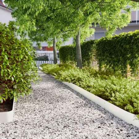 Bordes para césped 10 uds acero laminado frío blanco 15x103 cm by , Garden edging and edging - Ref: Foro24-860143, Price: 44,...