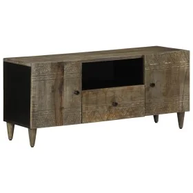 Mueble de TV madera maciza de mango gris claro 105x33,5x46 cm de , Almacenamiento para CD y DVD - Ref: Foro24-4017806, Precio...