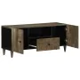 Mueble de TV madera maciza de mango gris claro 105x33,5x46 cm de , Almacenamiento para CD y DVD - Ref: Foro24-4017806, Precio...