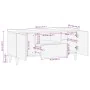 Mueble de TV madera maciza de mango gris claro 105x33,5x46 cm de , Almacenamiento para CD y DVD - Ref: Foro24-4017806, Precio...