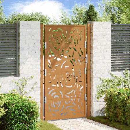 Puerta de jardín diseño llama acero desgastado 105x180 cm von , Gartentore - Ref: Foro24-4100997, Preis: 226,91 €, Rabatt: %