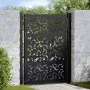 Puerta de jardín diseño de hoja de acero negra 105x130 cm de , Puertas de jardín - Ref: Foro24-4100960, Precio: 198,09 €, Des...
