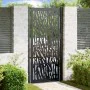 Puerta de jardín de diseño con raíl de acero negro 105x205 cm de , Puertas de jardín - Ref: Foro24-4100983, Precio: 238,56 €,...