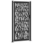 Puerta de jardín de diseño con raíl de acero negro 105x205 cm de , Puertas de jardín - Ref: Foro24-4100983, Precio: 238,56 €,...