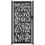 Puerta de jardín de diseño con raíl de acero negro 105x205 cm de , Puertas de jardín - Ref: Foro24-4100983, Precio: 238,56 €,...