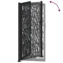Puerta de jardín de diseño con raíl de acero negro 105x205 cm de , Puertas de jardín - Ref: Foro24-4100983, Precio: 238,56 €,...