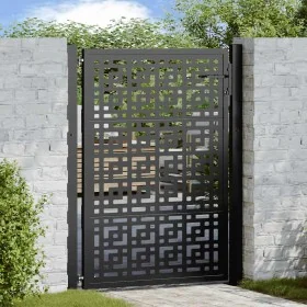 Puerta de jardín diseño en cruz de acero negra 105x130 cm von , Gartentore - Ref: Foro24-4101000, Preis: 209,44 €, Rabatt: %