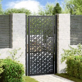 Puerta de jardín diseño en cruz de acero negra 105x180 cm von , Gartentore - Ref: Foro24-4101002, Preis: 259,05 €, Rabatt: %