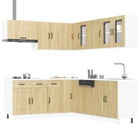 Mueble cocina Kalmar roble sonoma 11 pzas madera contrachapada de , Armarios de cocina - Ref: Foro24-3314914, Precio: 681,96 ...