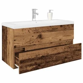 Mueble lavabo con lavabo integrado y grifo madera vieja de , Tocadores de baño - Ref: Foro24-3328935, Precio: 304,10 €, Descu...