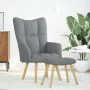 Sillón de relax con taburete tela gris claro de , Sillones - Ref: Foro24-4016778, Precio: 154,02 €, Descuento: %