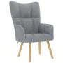Sillón de relax con taburete tela gris claro de , Sillones - Ref: Foro24-4016778, Precio: 154,02 €, Descuento: %