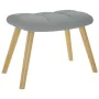 Sillón de relax con taburete tela gris claro de , Sillones - Ref: Foro24-4016778, Precio: 154,02 €, Descuento: %