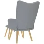 Sillón de relax con taburete tela gris claro de , Sillones - Ref: Foro24-4016778, Precio: 154,02 €, Descuento: %