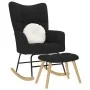Sillón mecedora con taburete tela negro de , Mecedoras - Ref: Foro24-4016802, Precio: 130,04 €, Descuento: %