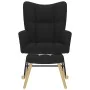 Sillón mecedora con taburete tela negro de , Mecedoras - Ref: Foro24-4016802, Precio: 130,04 €, Descuento: %