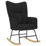 Sillón mecedora con taburete tela negro de , Mecedoras - Ref: Foro24-4016802, Precio: 130,04 €, Descuento: %
