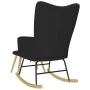 Sillón mecedora con taburete tela negro de , Mecedoras - Ref: Foro24-4016802, Precio: 130,04 €, Descuento: %