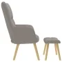Sillón de relax con taburete de tela gris taupé de , Sillones - Ref: Foro24-4016784, Precio: 134,03 €, Descuento: %