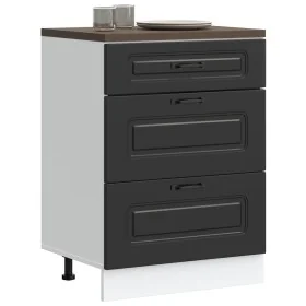 Mueble bajo de cocina Kalmar madera de ingeniería negra de , Armarios de cocina - Ref: Foro24-854280, Precio: 120,72 €, Descu...