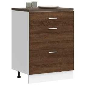 Armario bajo de cocina de madera de ingeniería de roble marrón de , Armarios de cocina - Ref: Foro24-854256, Precio: 103,07 €...