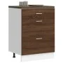 Armario bajo de cocina de madera de ingeniería de roble marrón de , Armarios de cocina - Ref: Foro24-854256, Precio: 103,07 €...
