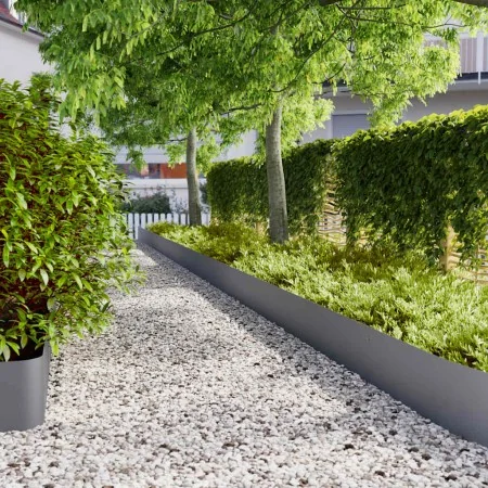 Bordes césped 20 uds antracita 25x103 cm acero laminado frío by , Garden edging and edging - Ref: Foro24-860174, Price: 144,5...