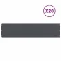 Bordes césped 20 uds antracita 25x103 cm acero laminado frío by , Garden edging and edging - Ref: Foro24-860174, Price: 144,5...