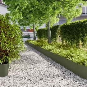 Bordes césped 10 uds acero laminado frío verde oliva 25x103 cm by , Garden edging and edging - Ref: Foro24-860169, Price: 69,...