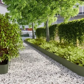 Bordes césped 10 uds acero laminado frío verde oliva 20x103 cm by , Garden edging and edging - Ref: Foro24-860157, Price: 53,...
