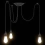 Lámpara colgante con 3 portalámparas E27 metal negro de , Lámparas - Ref: Foro24-4103453, Precio: 28,51 €, Descuento: %