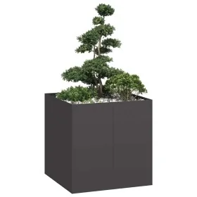Jardinera acero negro 80x80x80 cm by , Pots and planters - Ref: Foro24-860780, Price: 128,02 €, Discount: %
