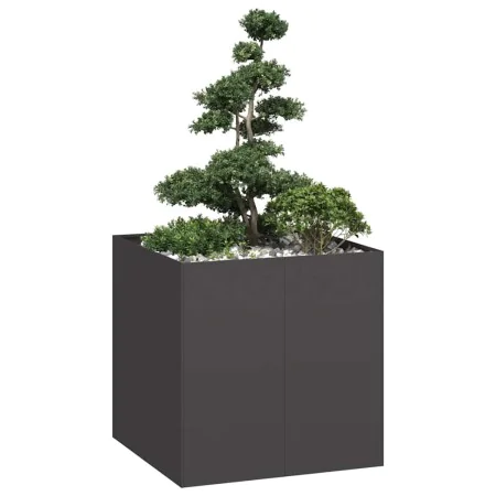 Jardinera acero negro 80x80x80 cm de , Maceteros y jardineras - Ref: Foro24-860780, Precio: 128,02 €, Descuento: %