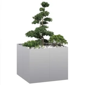Jardinera 100x100x80 cm de acero galvanizado by , Pots and planters - Ref: Foro24-860827, Price: 113,95 €, Discount: %
