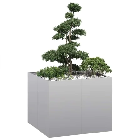 Jardinera 100x100x80 cm de acero galvanizado de , Maceteros y jardineras - Ref: Foro24-860827, Precio: 113,95 €, Descuento: %