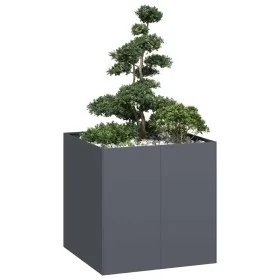 Jardinera acero gris antracita 80x80x80 cm de , Maceteros y jardineras - Ref: Foro24-860782, Precio: 152,62 €, Descuento: %