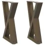 Patas para mesa de centro 2 uds natural acero 38x(42-43,3) cm de , Patas para mesas - Ref: Foro24-4012703, Precio: 70,02 €, D...