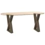 Patas para mesa de centro 2 uds natural acero 38x(42-43,3) cm de , Patas para mesas - Ref: Foro24-4012703, Precio: 70,02 €, D...
