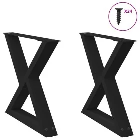 Patas para mesa de centro 2 uds acero negro 60x(42-43,3) cm von , Tischbeine - Ref: Foro24-4012708, Preis: 82,98 €, Rabatt: %