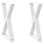 Patas de mesa de comedor 2 uds acero blanco 50x(72-73,3) cm de , Patas para mesas - Ref: Foro24-4012717, Precio: 99,39 €, Des...