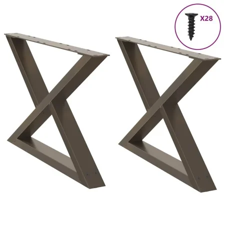 Patas mesa de centro 2 uds acero natural 70x(42-43,3) cm acero de , Patas para mesas - Ref: Foro24-4012715, Precio: 84,52 €, ...