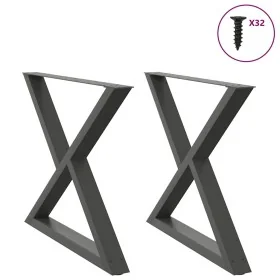 Patas para mesa comedor 2uds antracita 90x(72-73,3) cm by , Table legs - Ref: Foro24-4012734, Price: 129,92 €, Discount: %