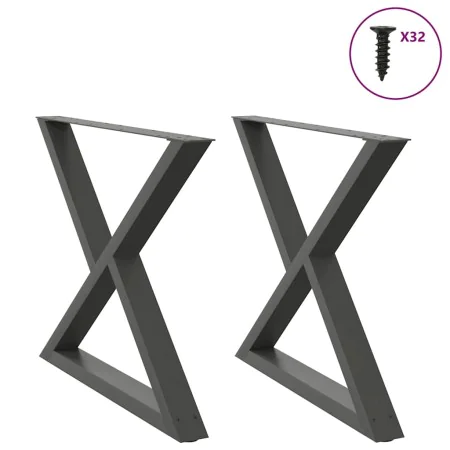 Patas para mesa comedor 2uds antracita 90x(72-73,3) cm de , Patas para mesas - Ref: Foro24-4012734, Precio: 129,92 €, Descuen...