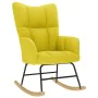 Sillón mecedora con taburete tela amarilla claro de , Mecedoras - Ref: Foro24-4016809, Precio: 139,19 €, Descuento: %