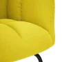 Sillón mecedora con taburete tela amarilla claro de , Mecedoras - Ref: Foro24-4016809, Precio: 139,19 €, Descuento: %